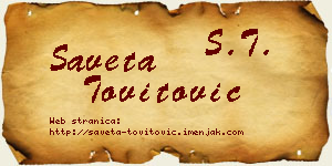 Saveta Tovitović vizit kartica